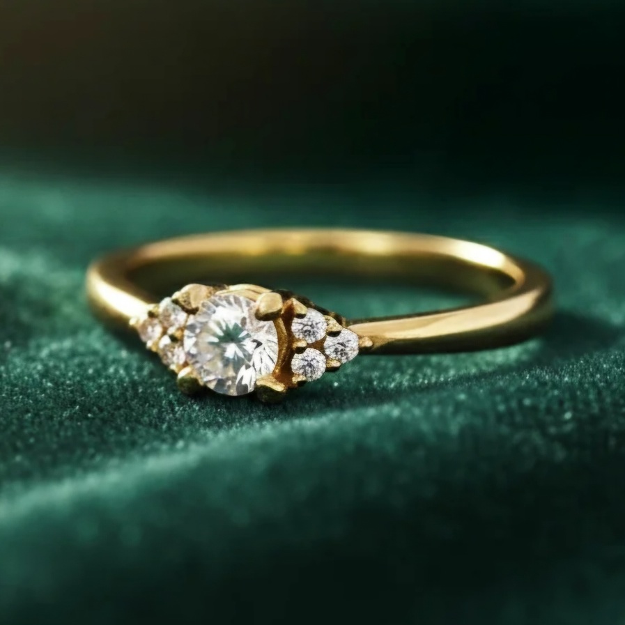 minimalistický zásnubný prsten diamantový