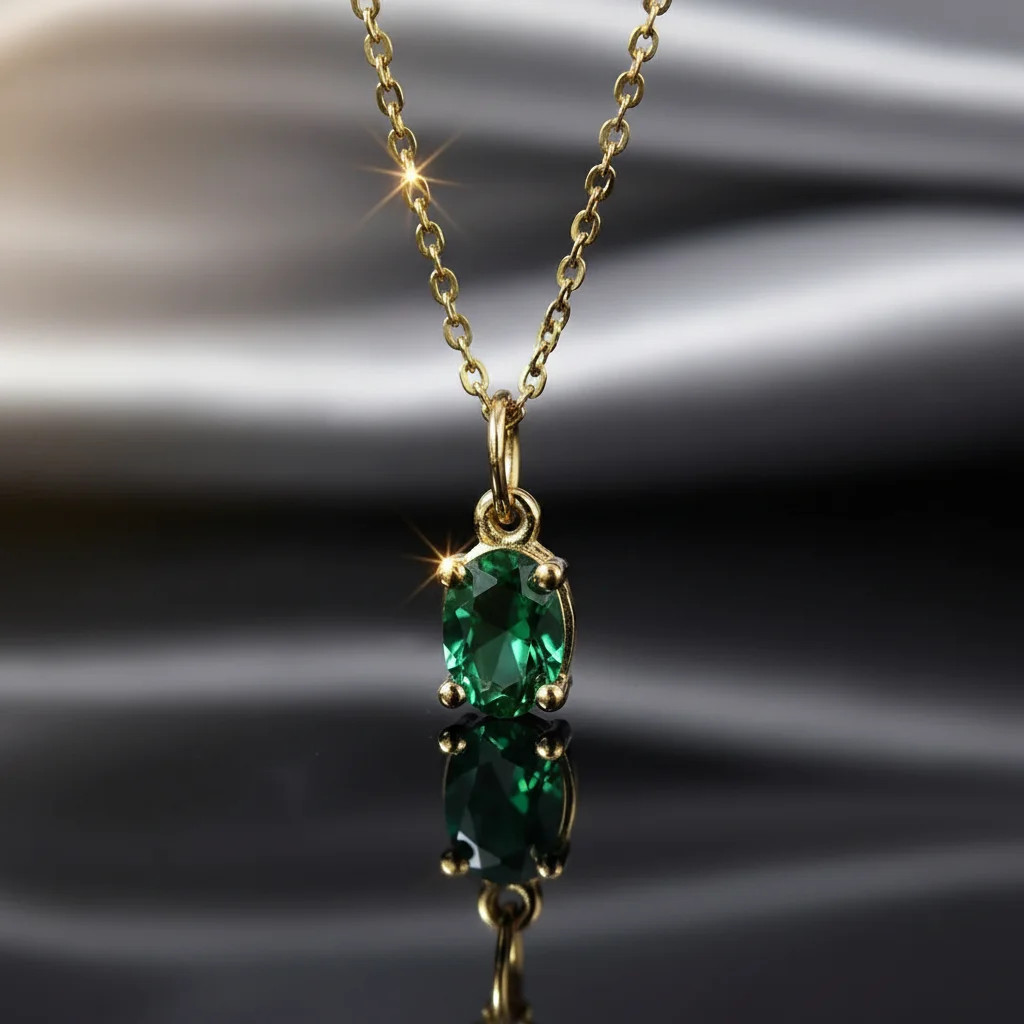 smaragd zlatý prívesok