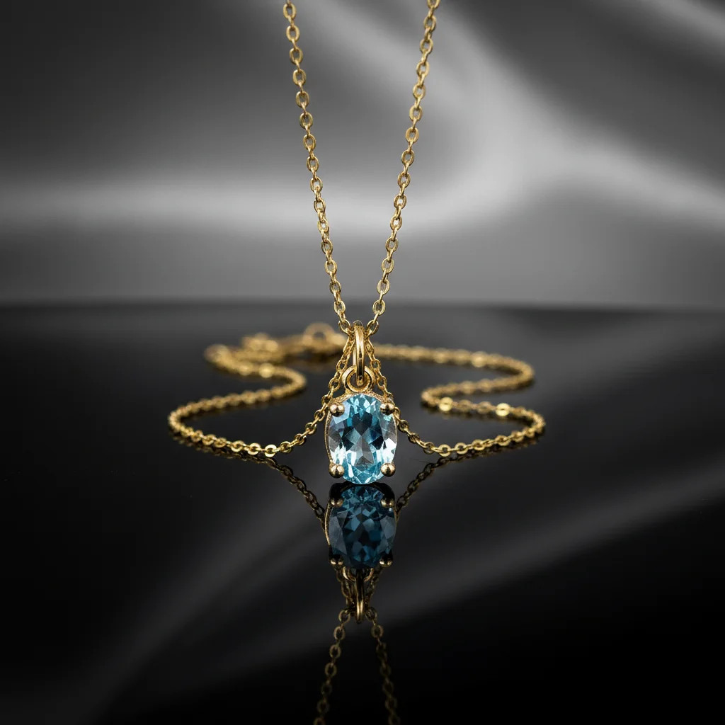 akvamarín prívesok zlatý