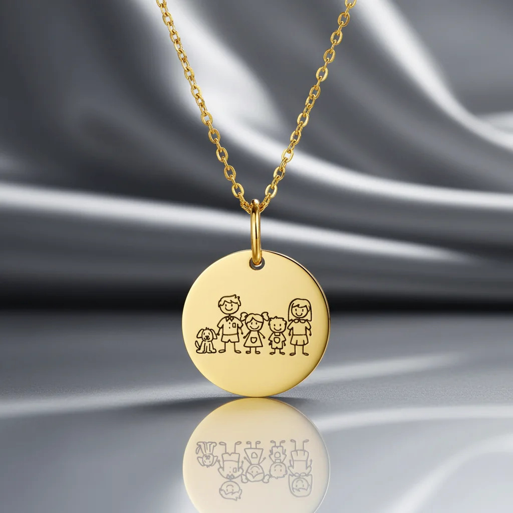 zlatý prívesok rodina