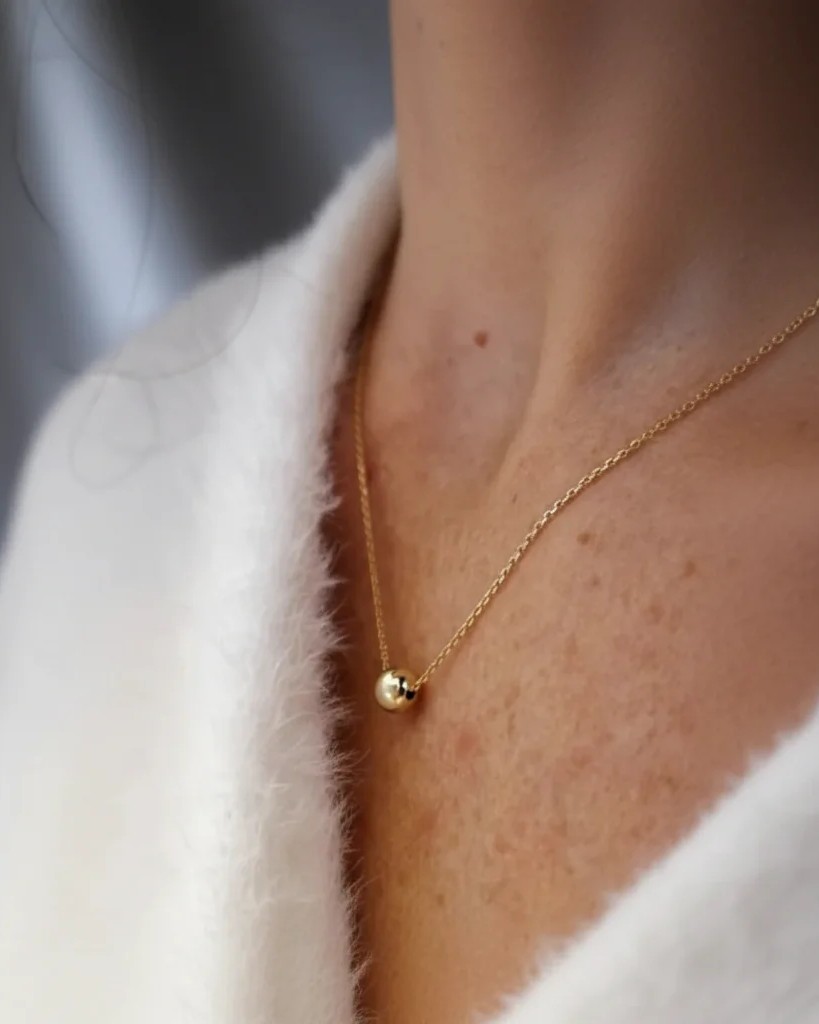 zlatá retiazka s guličkou