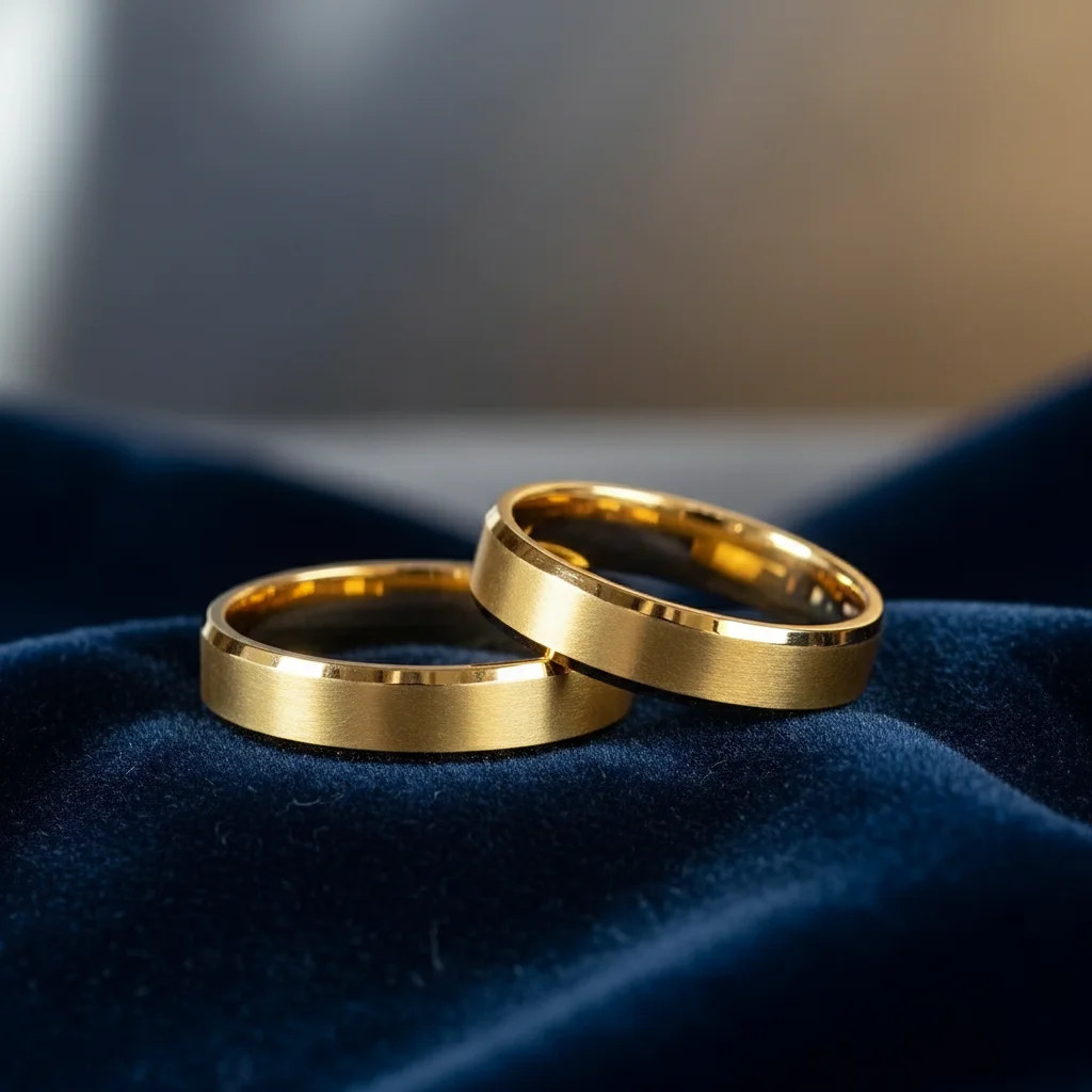 Zlaté obrúčky skosené