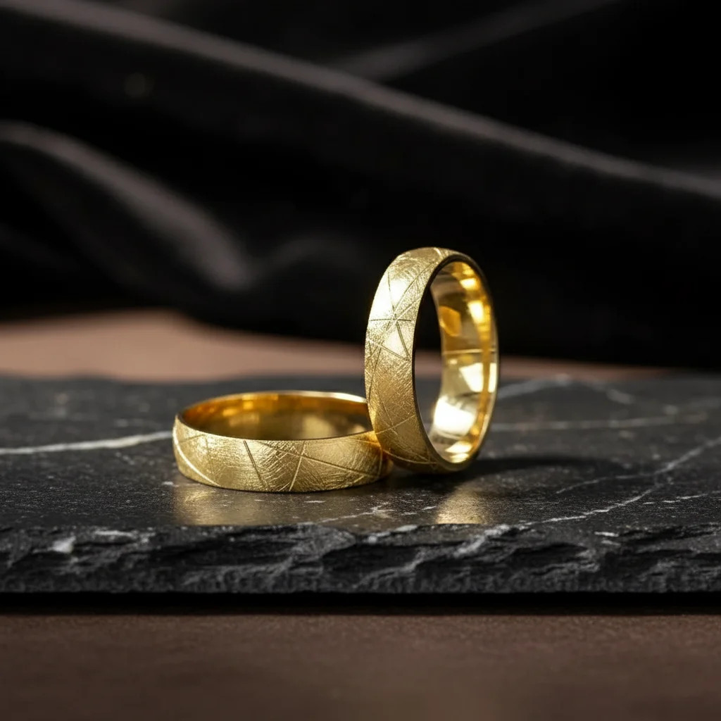 zlaté svadobné obrúčky ľad