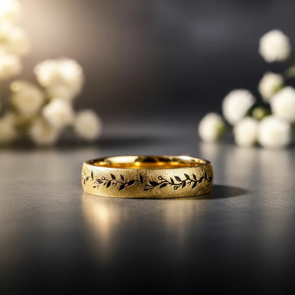 zlaté svadobné obrúčky rastlinka