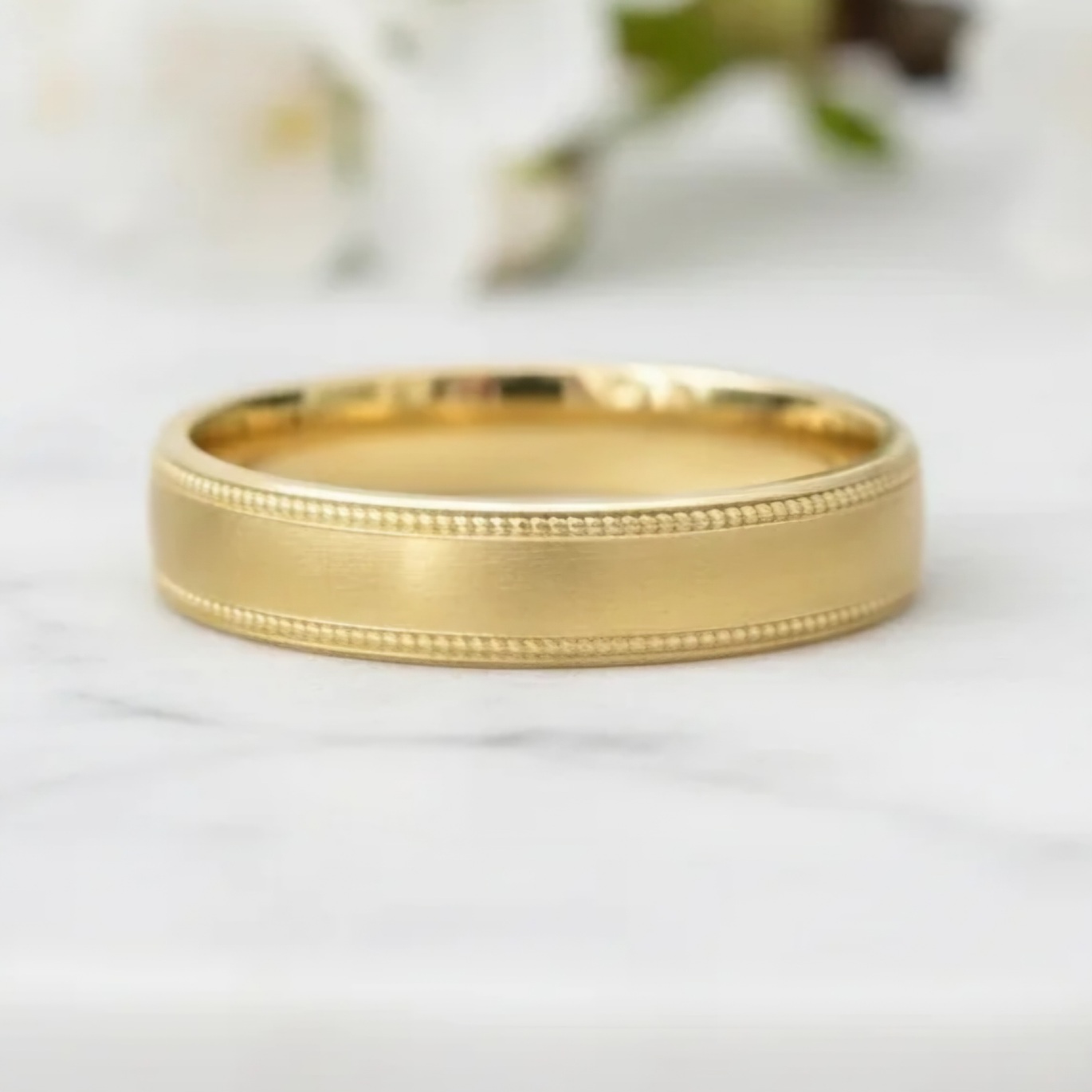 svadobné zlaté obrúčky matné s milgrifom