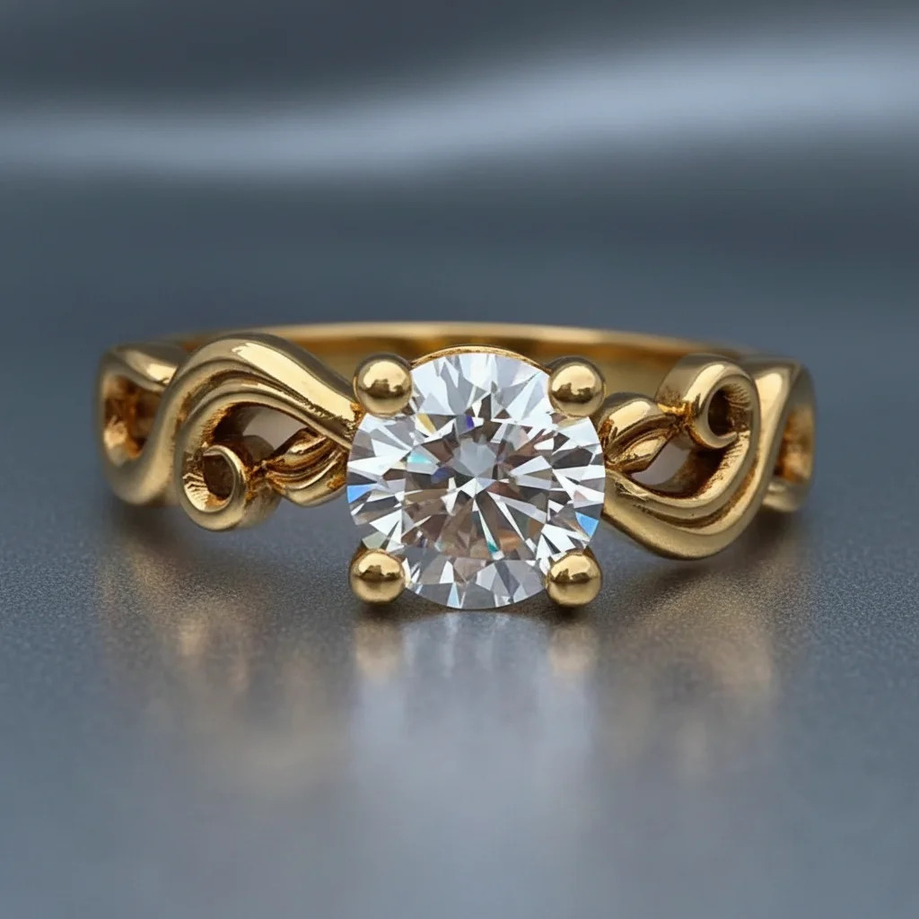 Zlatý prsten moisanit